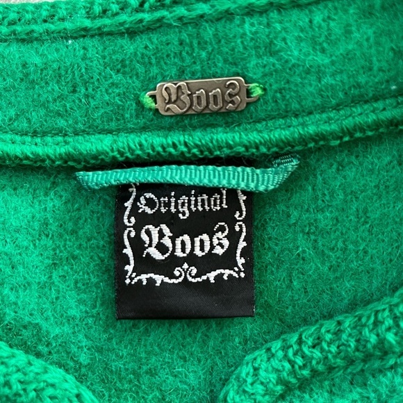 Original Boos 100% New Wool Kelly Green Button Up Cardigan Jacket Euro 42 US 8 - Picture 8 of 15